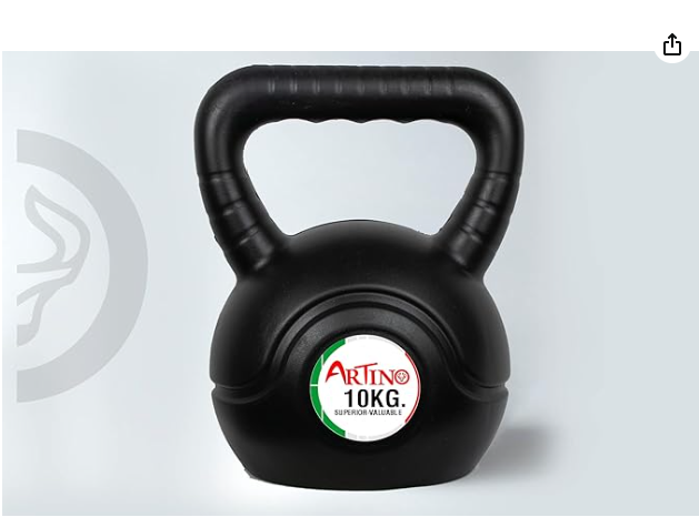 Artino Black Long Lasting 10 Kg PVC Kettlebell
